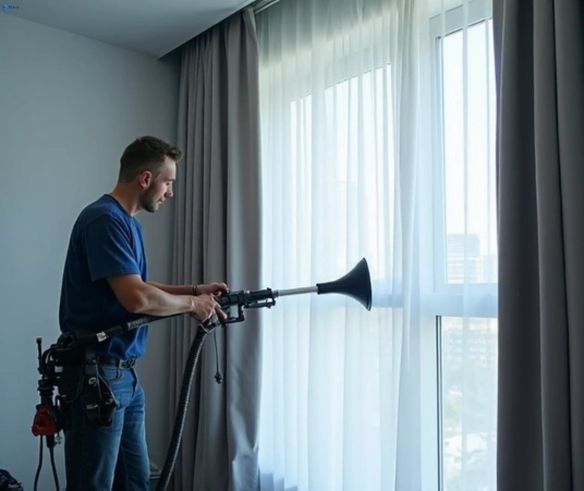 Professional commercial curtain cleaning process equipment Matty Curtain Cleaning roselands-nsw