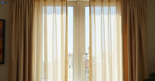 Dusty and dull curtains in roselands-nsw before steam cleaning